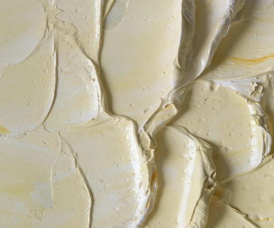 Close-up of a rich, whipped moisturiser texture