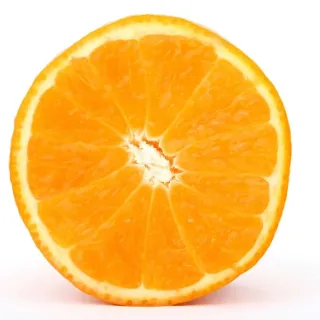 Fresh orange half